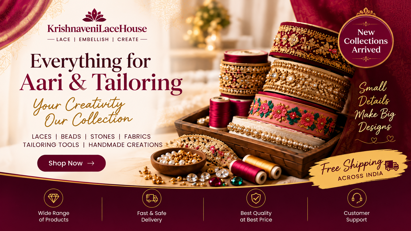 Krishnaveni Lace House banner 1